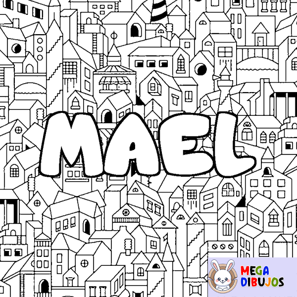 Coloraci&oacute;n del nombre MAEL - decorado ciudad