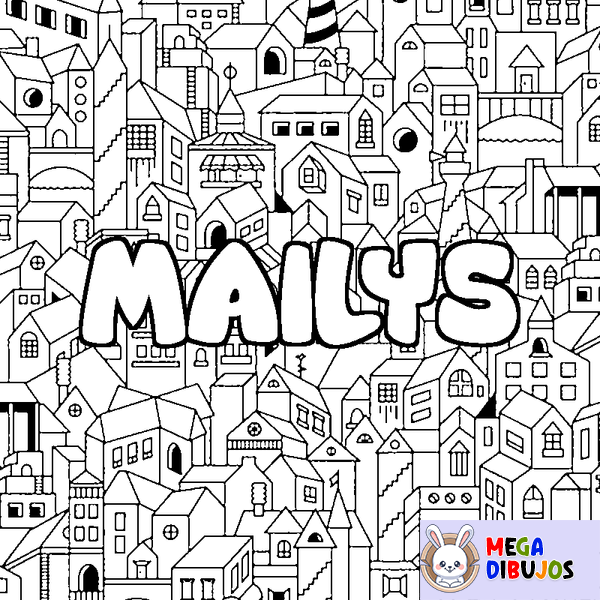 Coloraci&oacute;n del nombre MAILYS - decorado ciudad