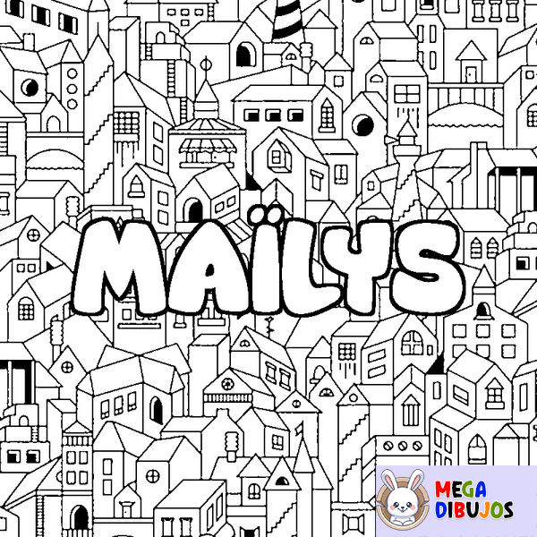 Coloraci&oacute;n del nombre MA&Iuml;LYS - decorado ciudad