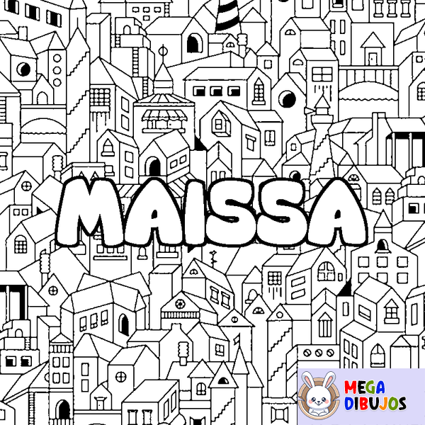 Coloraci&oacute;n del nombre MAISSA - decorado ciudad
