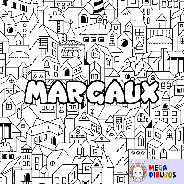 Coloraci&oacute;n del nombre MARGAUX - decorado ciudad