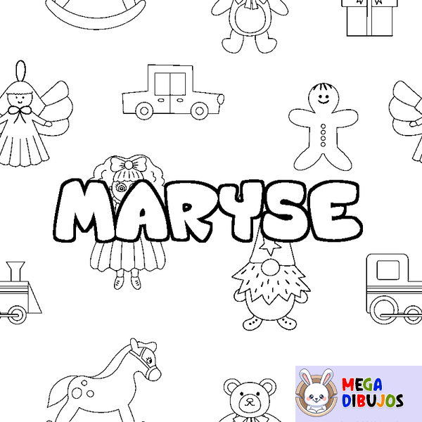 Coloraci&oacute;n del nombre MARYSE - decorado juguetes