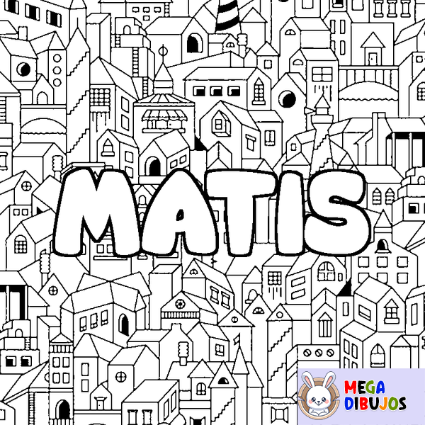 Coloraci&oacute;n del nombre MATIS - decorado ciudad