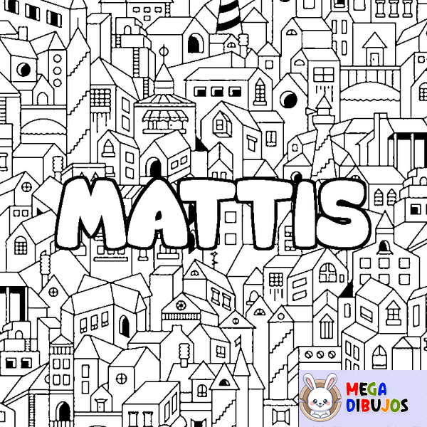 Coloraci&oacute;n del nombre MATTIS - decorado ciudad