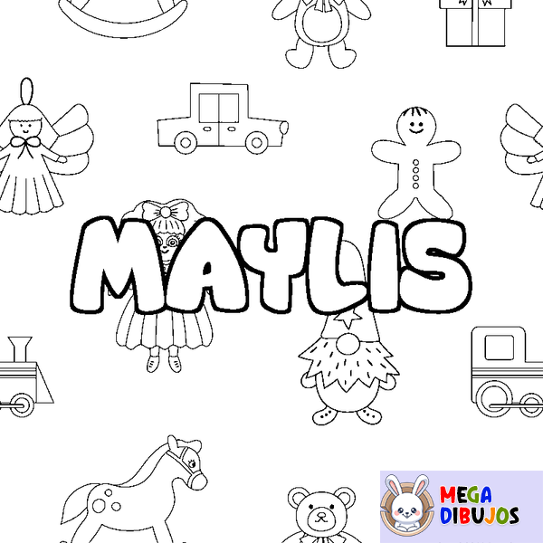 Coloraci&oacute;n del nombre MAYLIS - decorado juguetes