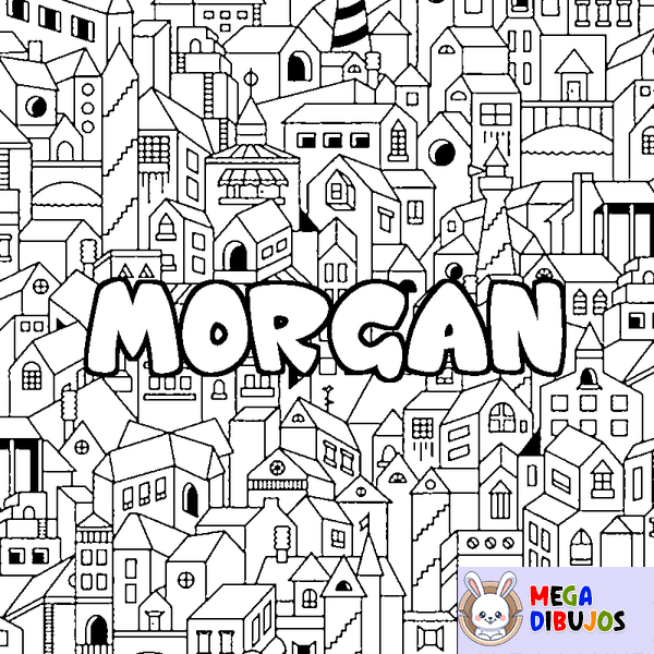 Coloraci&oacute;n del nombre MORGAN - decorado ciudad