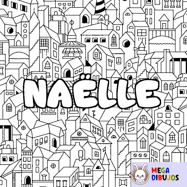Coloraci&oacute;n del nombre NA&Euml;LLE - decorado ciudad