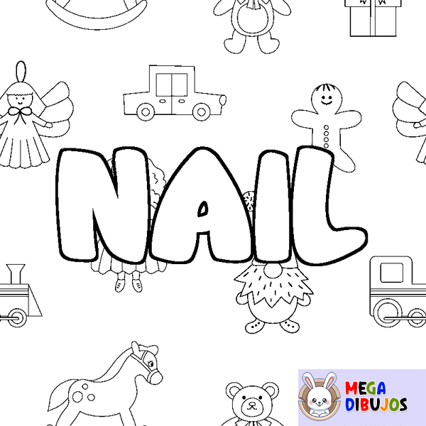 Coloraci&oacute;n del nombre NAIL - decorado juguetes
