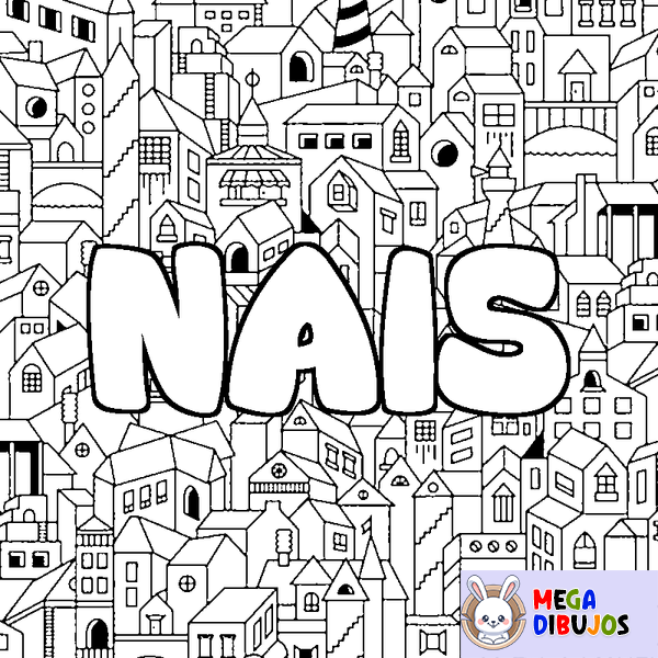 Coloraci&oacute;n del nombre NAIS - decorado ciudad