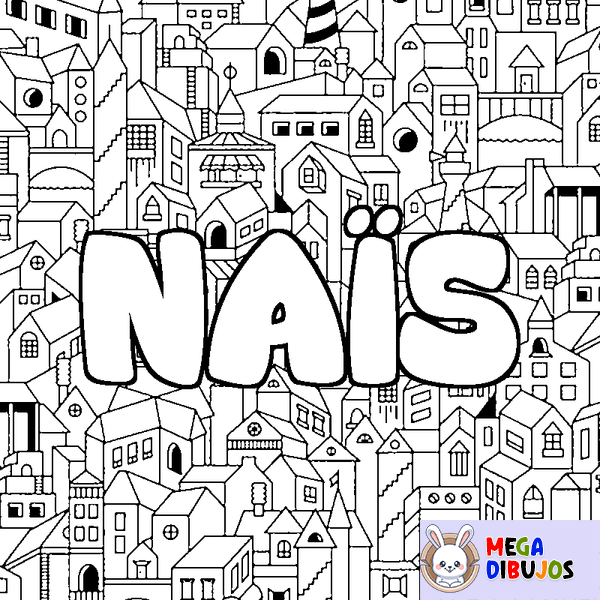 Coloraci&oacute;n del nombre NA&Iuml;S - decorado ciudad