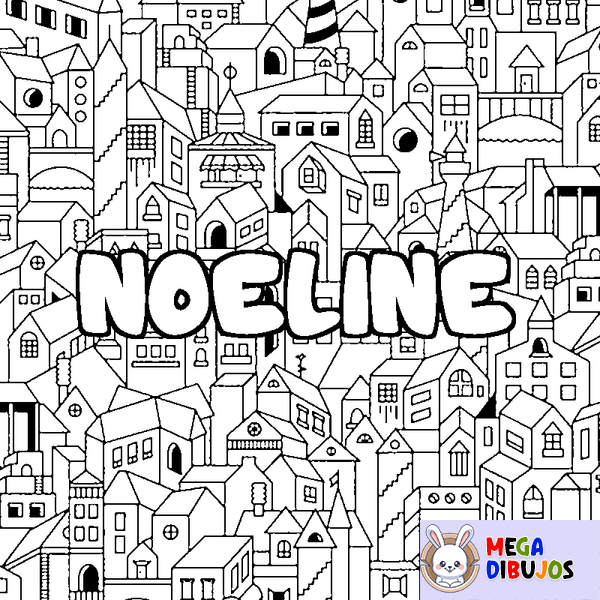 Coloraci&oacute;n del nombre NOELINE - decorado ciudad
