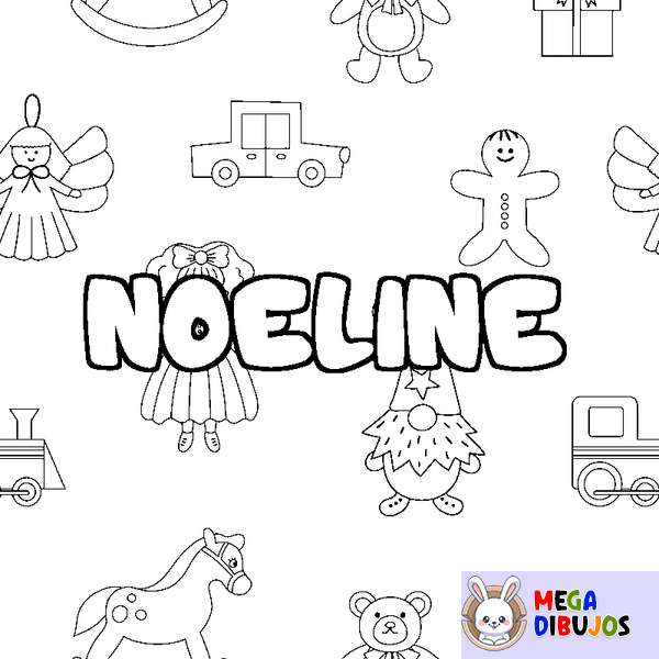 Coloraci&oacute;n del nombre NOELINE - decorado juguetes