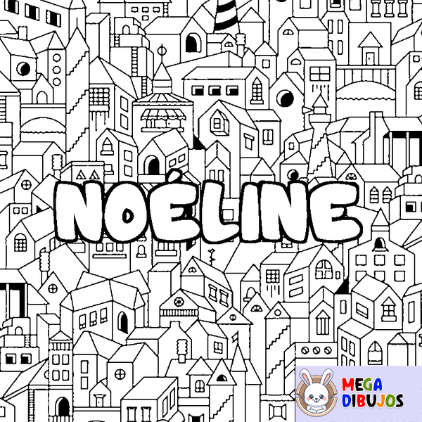 Coloraci&oacute;n del nombre NO&Eacute;LINE - decorado ciudad