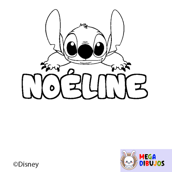 Coloraci&oacute;n del nombre NO&Eacute;LINE - decorado Stitch
