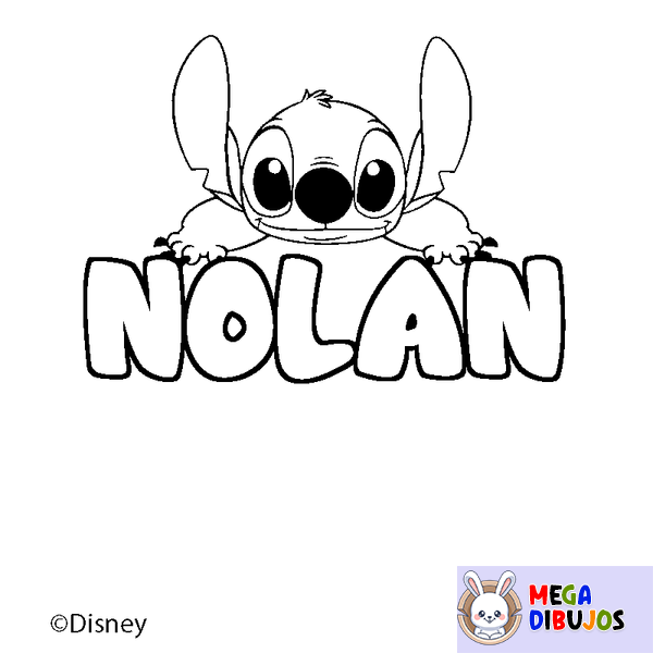 Coloraci&oacute;n del nombre NOLAN - decorado Stitch