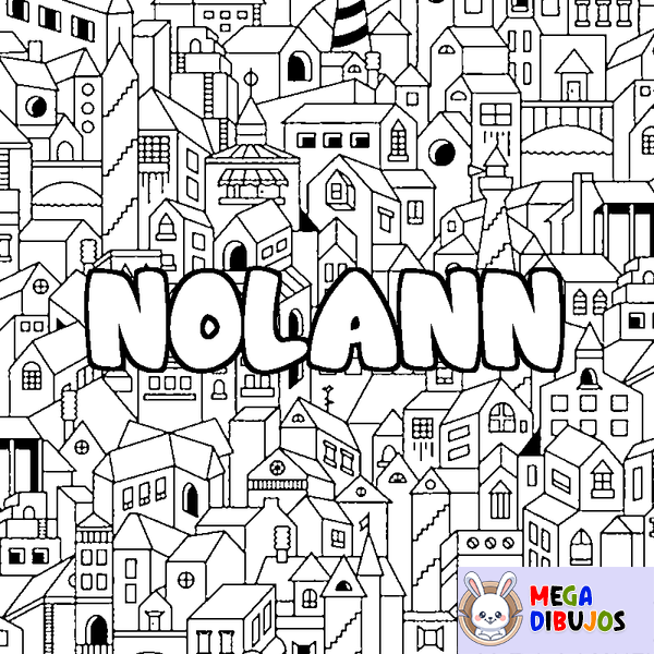 Coloraci&oacute;n del nombre NOLANN - decorado ciudad