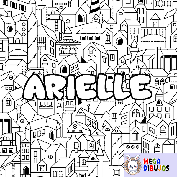 Coloraci&oacute;n del nombre ARIELLE - decorado ciudad