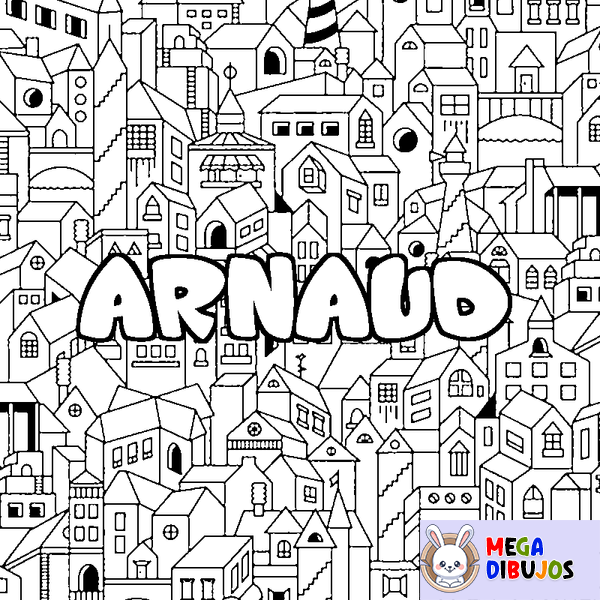 Coloraci&oacute;n del nombre ARNAUD - decorado ciudad