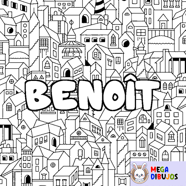 Coloraci&oacute;n del nombre BENO&Icirc;T - decorado ciudad