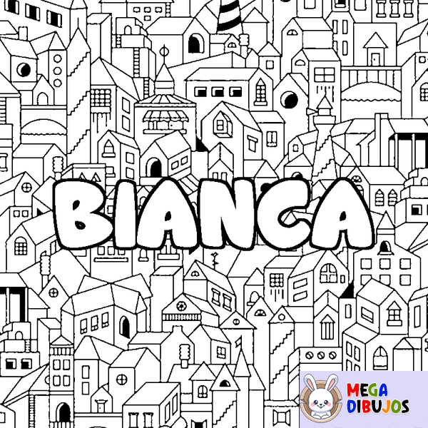 Coloraci&oacute;n del nombre BIANCA - decorado ciudad