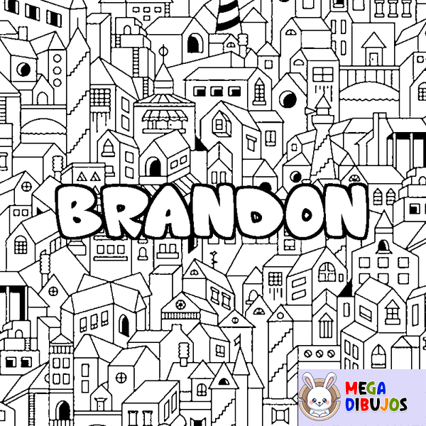Coloraci&oacute;n del nombre BRANDON - decorado ciudad