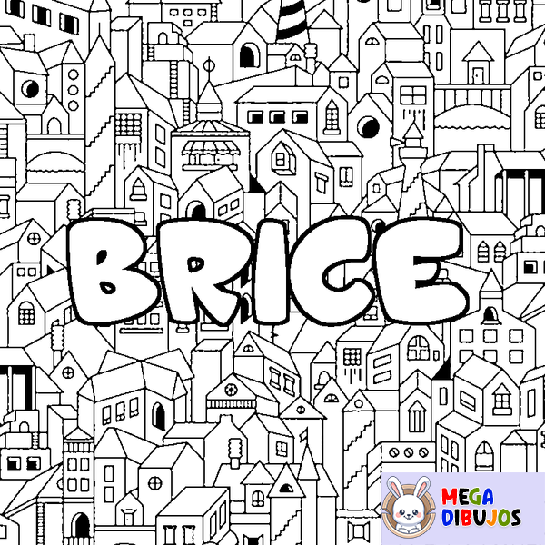 Coloraci&oacute;n del nombre BRICE - decorado ciudad