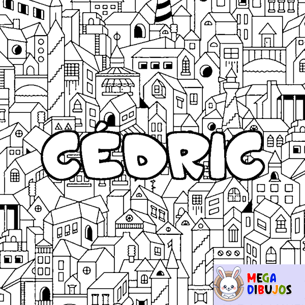 Coloraci&oacute;n del nombre C&Eacute;DRIC - decorado ciudad