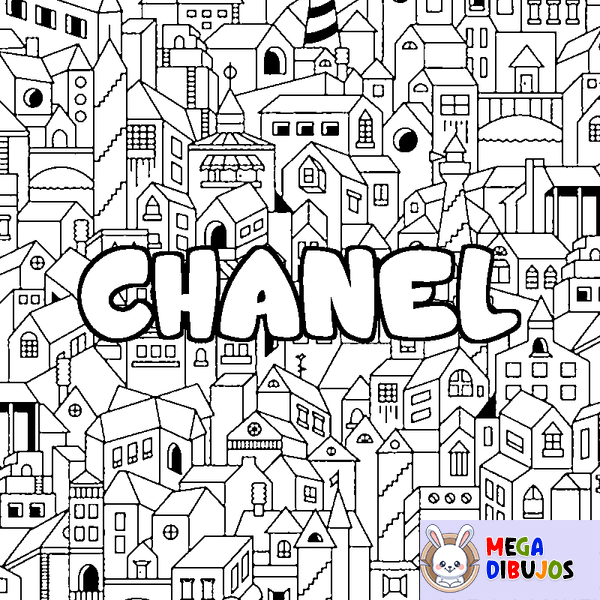 Coloraci&oacute;n del nombre CHANEL - decorado ciudad