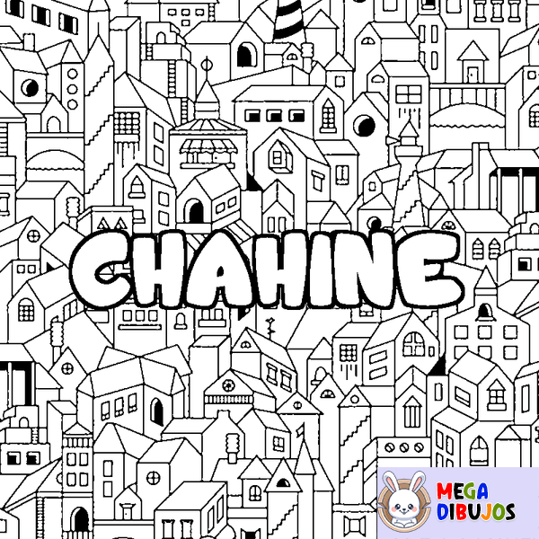 Coloraci&oacute;n del nombre CHAHINE - decorado ciudad