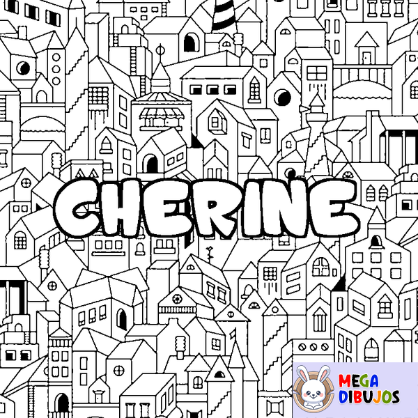 Coloraci&oacute;n del nombre CHERINE - decorado ciudad