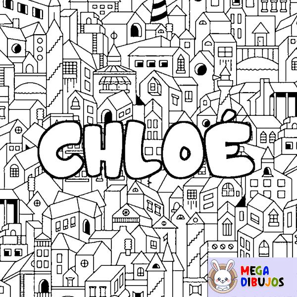 Coloraci&oacute;n del nombre CHLO&Eacute; - decorado ciudad