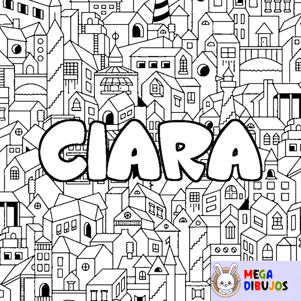 Coloraci&oacute;n del nombre CIARA - decorado ciudad