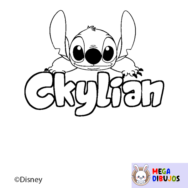 Coloraci&oacute;n del nombre Ckylian - decorado Stitch