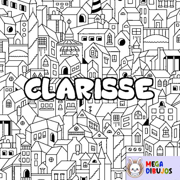 Coloraci&oacute;n del nombre CLARISSE - decorado ciudad