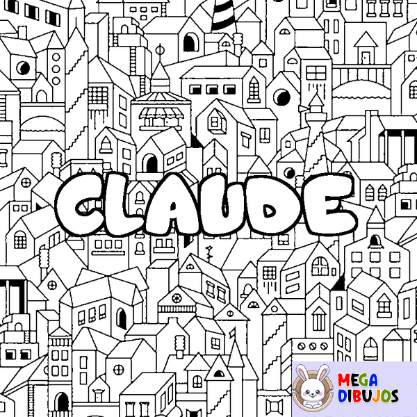 Coloraci&oacute;n del nombre CLAUDE - decorado ciudad