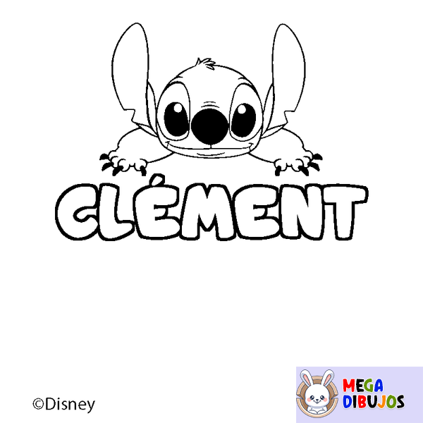 Coloraci&oacute;n del nombre CL&Eacute;MENT - decorado Stitch
