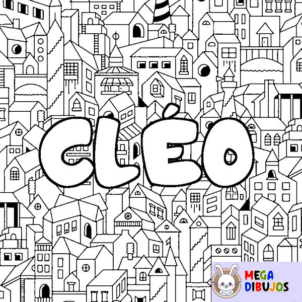 Coloraci&oacute;n del nombre CL&Eacute;O - decorado ciudad