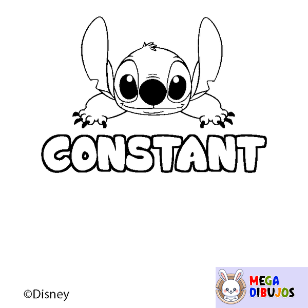 Coloraci&oacute;n del nombre CONSTANT - decorado Stitch