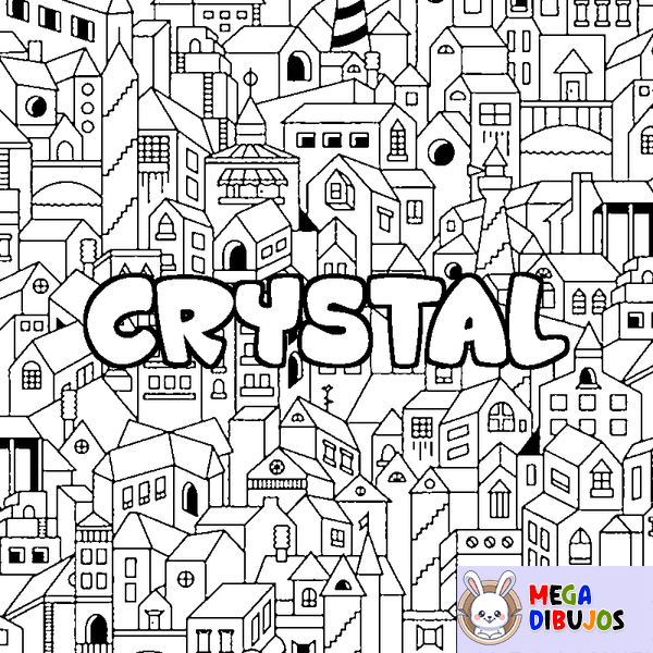Coloraci&oacute;n del nombre CRYSTAL - decorado ciudad