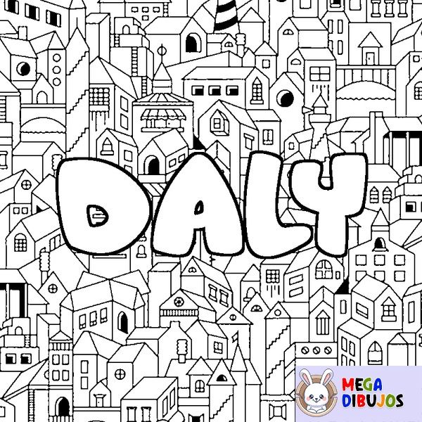 Coloraci&oacute;n del nombre DALY - decorado ciudad