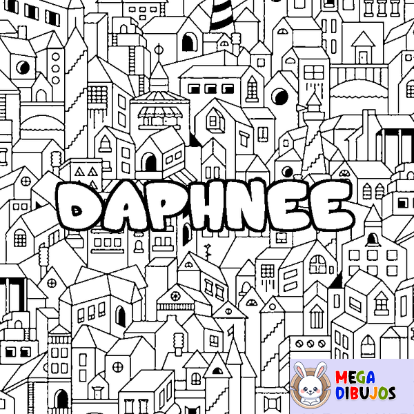 Coloraci&oacute;n del nombre DAPHNEE - decorado ciudad