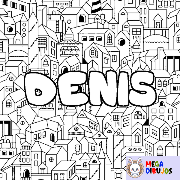 Coloraci&oacute;n del nombre DENIS - decorado ciudad