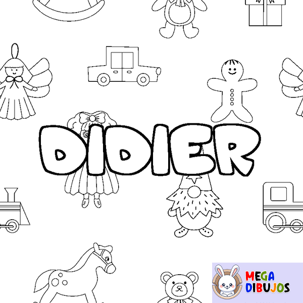 Coloraci&oacute;n del nombre DIDIER - decorado juguetes