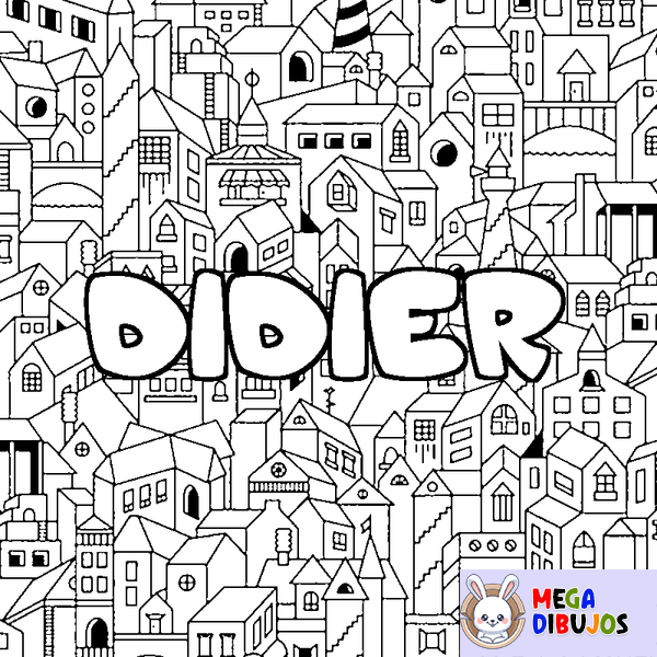 Coloraci&oacute;n del nombre DIDIER - decorado ciudad