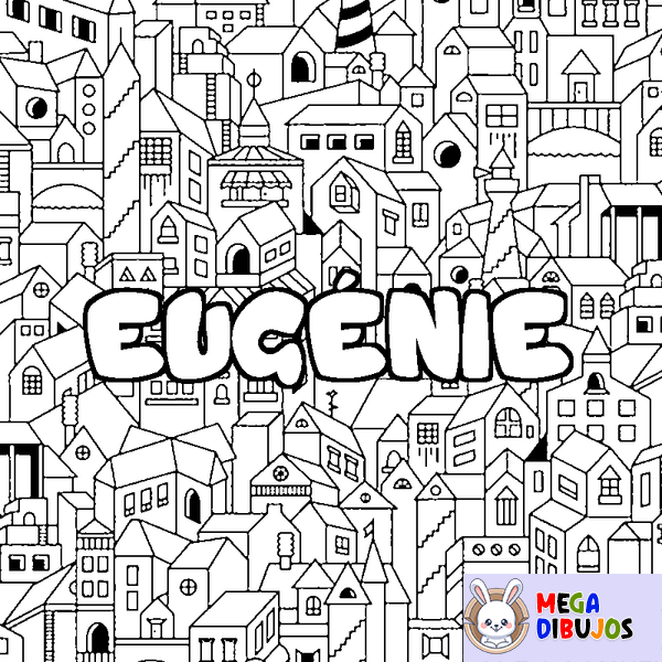 Coloraci&oacute;n del nombre EUG&Eacute;NIE - decorado ciudad