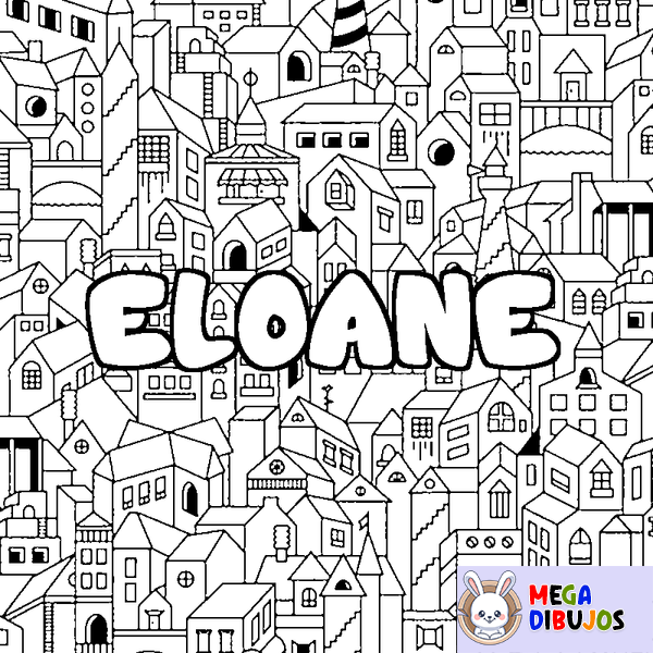 Coloraci&oacute;n del nombre ELOANE - decorado ciudad