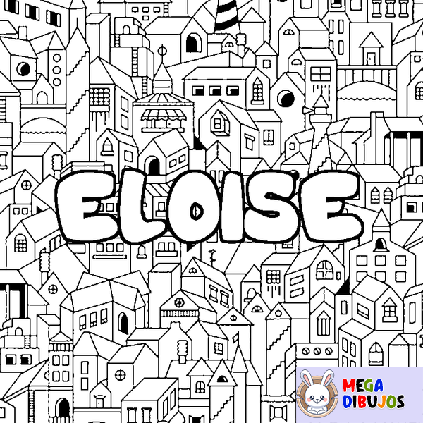 Coloraci&oacute;n del nombre ELOISE - decorado ciudad