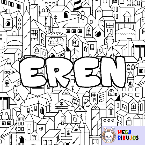 Coloraci&oacute;n del nombre EREN - decorado ciudad