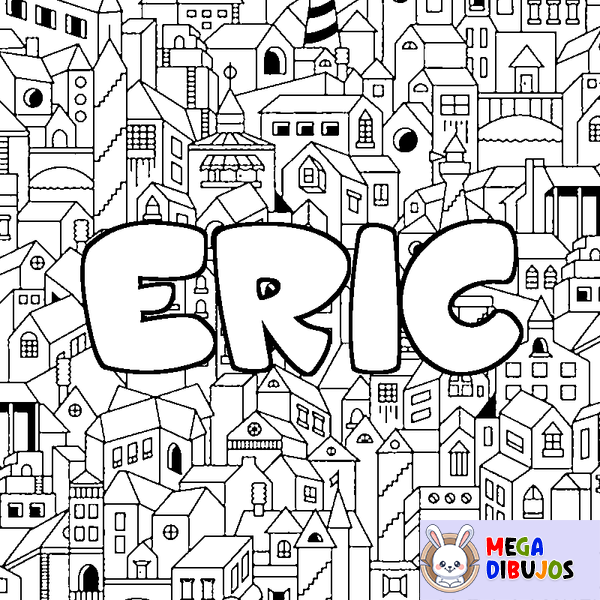 Coloraci&oacute;n del nombre ERIC - decorado ciudad