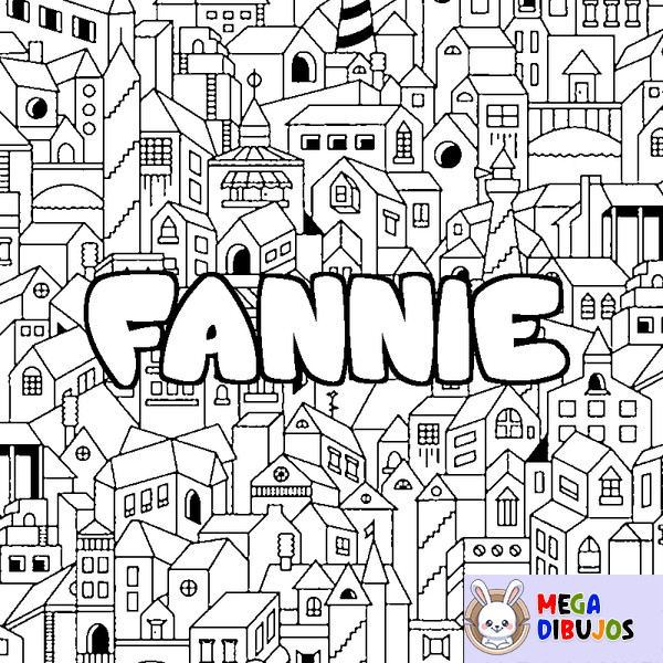 Coloraci&oacute;n del nombre FANNIE - decorado ciudad